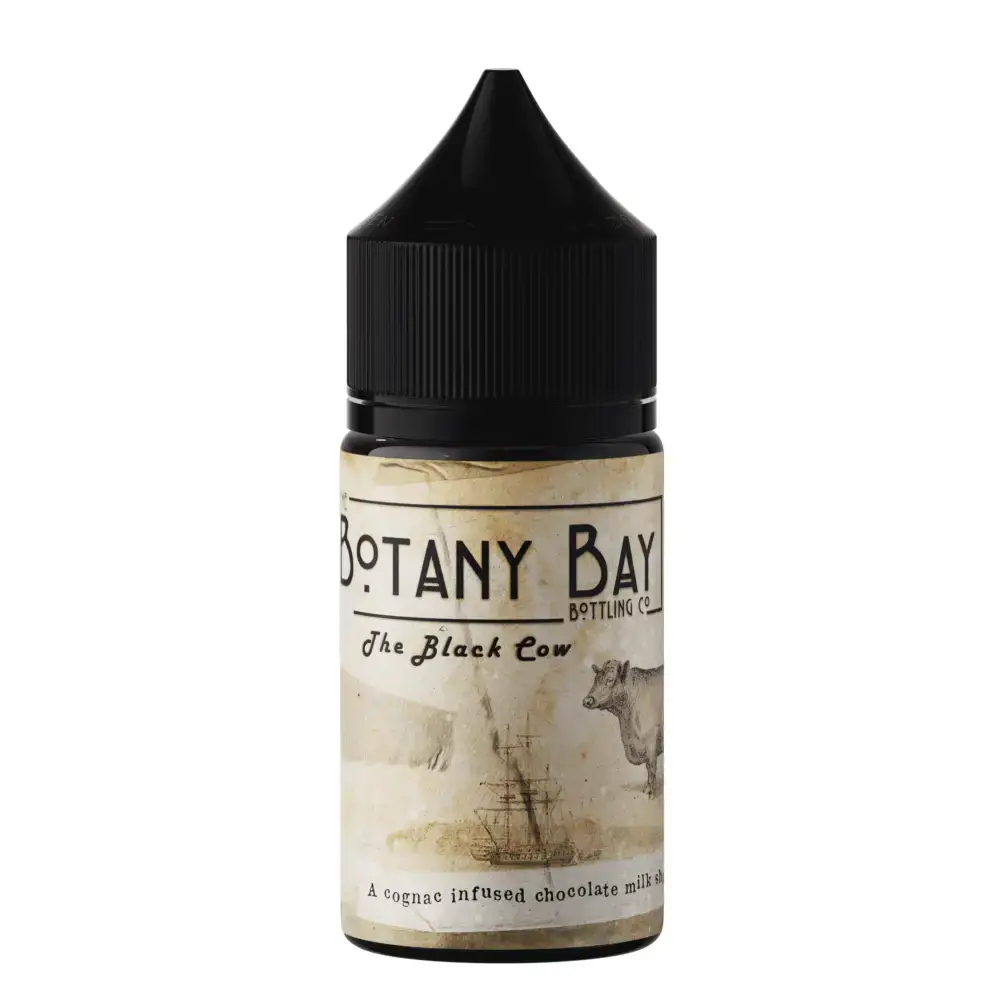 The Black Cow by Botany Bay Bottling Co Salts Nic Salts 35mg   nicotine vape available in Australia