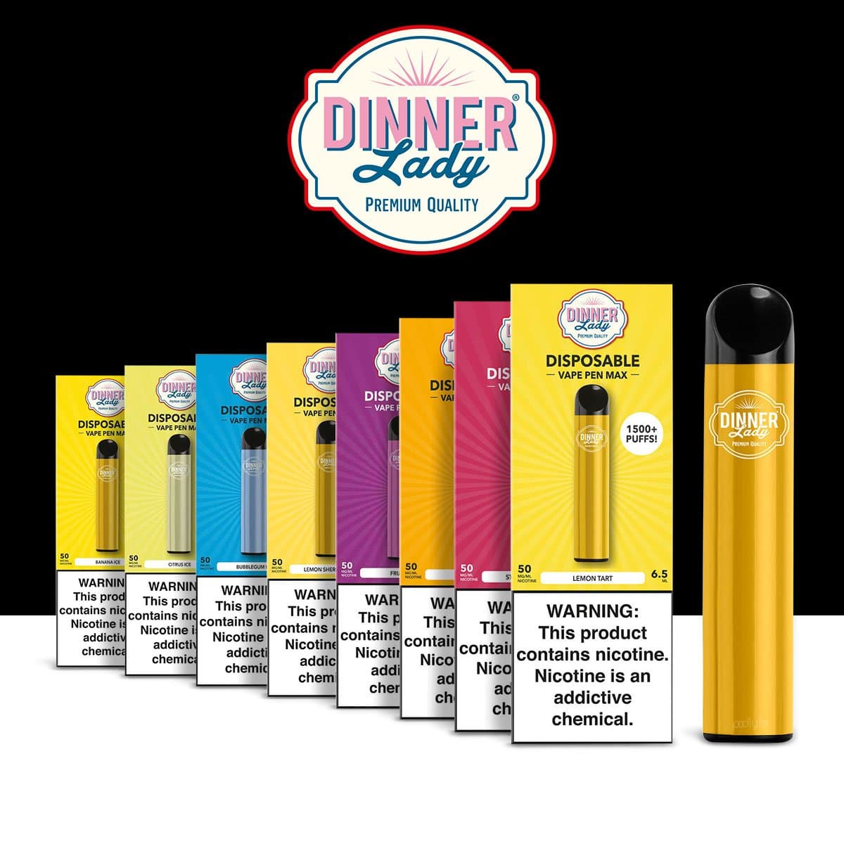 Dinner Lady Vape Pen Max Disposable Pod System Fruit Mix Single Pack 30mg (3%) nicotine vape available in Australia