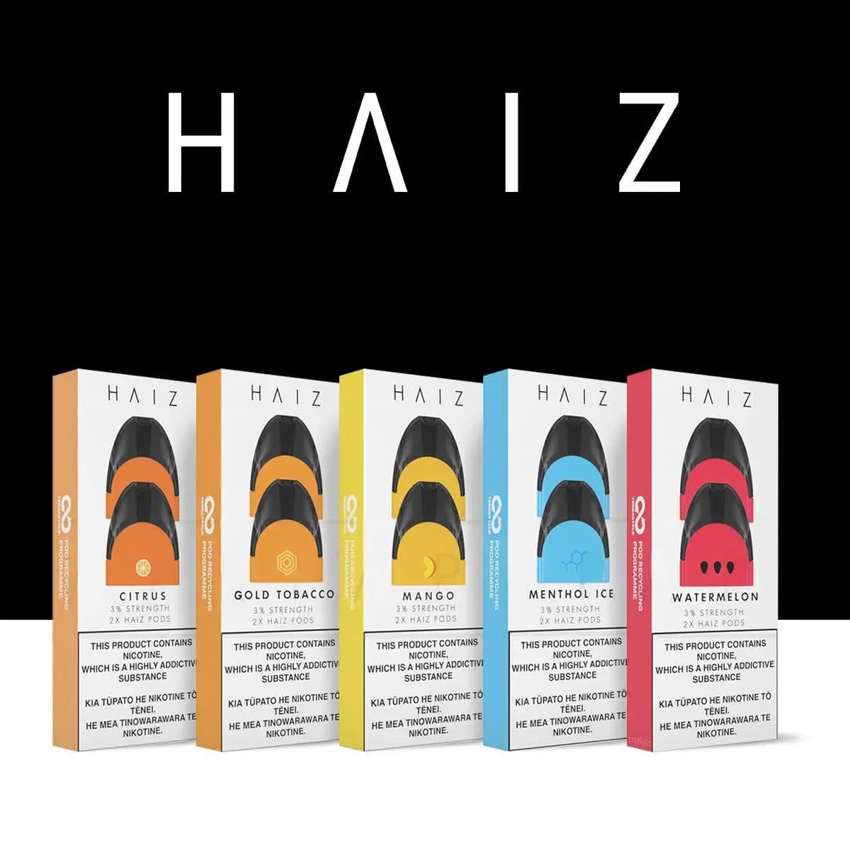 VAPO HAIZ Replacement Pods (2 Pack) Prefilled Replacement Pods Menthol Ice  Single Pack nicotine vape available in Australia