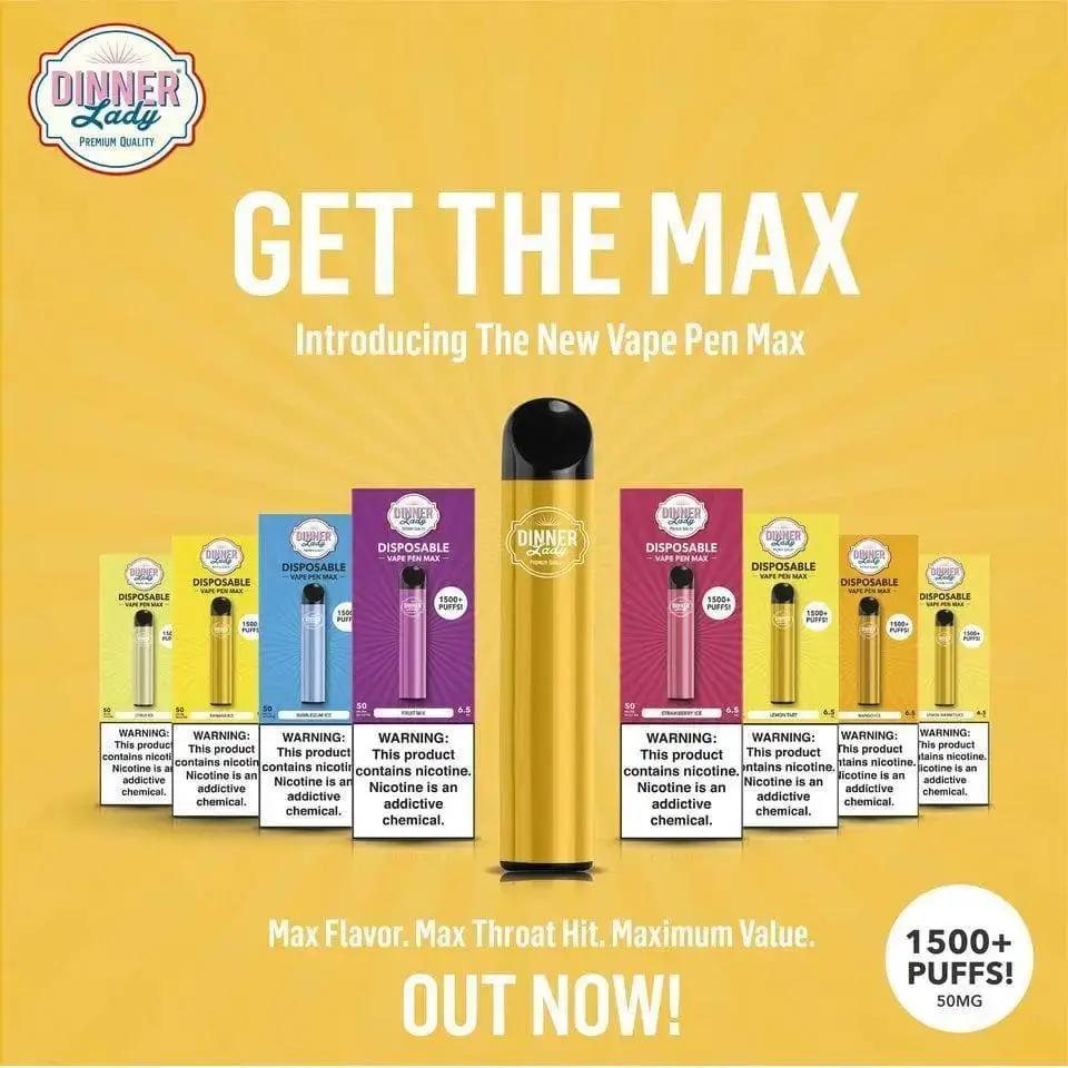 Dinner Lady Vape Pen Max Disposable Pod System Fruit Mix Single Pack 30mg (3%) nicotine vape available in Australia